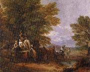 Thomas Gainsborough the harvest wagon oil painting